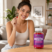 Gummies Myo & D-Chiro Inositol 40:1 Rapport Idéal Myo Inositol D-Chiro Inositol Complément Alimentaire 60 Gummies Marque Privée