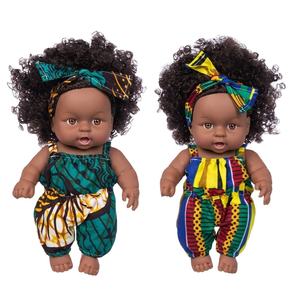 Poupée noire nouveau-né, jouet pour bébé fille, poupée africaine avec vêtements en tricot, jouets pour enfants - Product Image 5