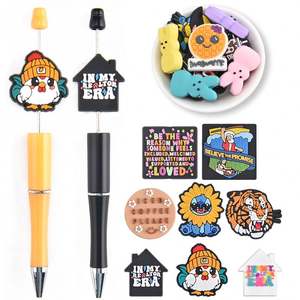 थोक सिलिकॉन पेन आकर्षण पेन और कीचेन बीड और 3 डी फोकल बेड्स और 3 डी फोकल बीएड के लिए थोक मिश्रण - Product Image 3