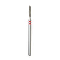 Foret à ongles professionnel diamanté à flamme sûre pour le soin des cuticules 2,1 mm grain rouge