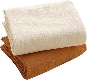 Cobertor de musselina para bebês feito de 70% bambu 30% algodão e seguro para a pele delicada do bebê - Product Image 1