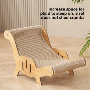 <span class=keywords><strong>Eco</strong></span>-Vriendelijke Houten Kattenkrabber Stoel Met Sisal Indoor Essentieel - Product Image 2