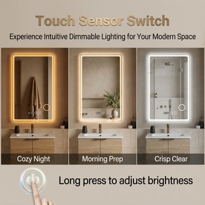Espejo de Baño LED Inteligente Moderno SAA con Reloj Digital, Temperatura, Antivaho, Retroiluminación Regulable para Hotel OEM - Product Image 4