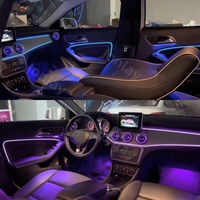 Kit d'éclairage d'ambiance pour Mercedes BENZ W176 GLA W156 CLA W117 2012-2019 |   Ventilation de la zone des pieds à 64 couleurs, style turbine, mise à niveau OEM 1:1