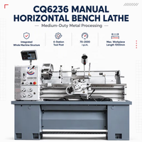 Mini tour horizontal automatique CQ6236 220V, équipement de tournage de métaux de moyenne capacité, provenant de Chine