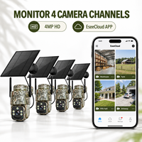 Outdoor açık 4MP kablosuz güneş 4G yönlendirici Wi-Fi kamera kiti IP66 su geçirmez 200m istikrarlı ağ güneş güvenlik kamera sistemi