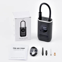 Shuntour Gonfleur de pneus sans fil portable 150 PSI 4000 mAh Pompe à air électrique numérique rechargeable Mini compresseur d'air pour voiture Noir FCC