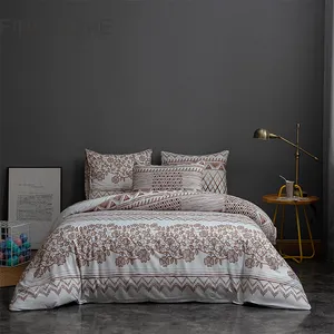 bettwäsche zurück zurück queen größe Suppliers-Beauty African 4 Pcs Full Size White Duvet Cover Home Beyond Bed Sheets