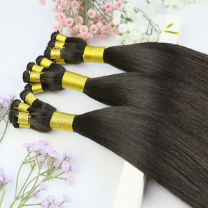 Vente en gros de cheveux humains de qualité supérieure 100% européens, faits à la main, double trame, invisibles, pour salon de coiffure, tissage de cheveux humains - Product Image 3