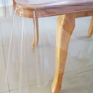 Elaine Karen Classic Clear <strong>Plastic</strong> <strong>Table</strong> Cover Protector 100% Waterproof Heavy Duty Vinyl 54" X 72" Rectangle <strong>Dining</strong> <strong>Table</strong> - Product Image 5