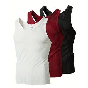 Gilet en tricot à rayures verticales pour homme, nouveau style, motif personnalisable, haut de sport pour homme, haut de sport de plein air pour homme - Product Image 4