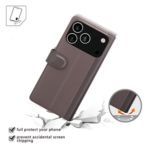 <span class=keywords><strong>เคส</strong></span> <span class=keywords><strong>iPhone</strong></span> 17 Pro หนัง<span class=keywords><strong>แท้</strong></span>สุดหรู พร้อมช่องใส่บัตร ที่ตั้งโทรศัพท์ และฝาพับแม่เหล็ก สำหรับ <span class=keywords><strong>iPhone</strong></span> 17 Pro Max - Product Image 6