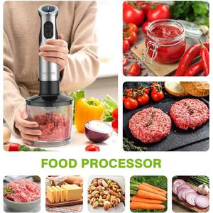 Mixeur plongeant Koios 12 vitesses avec tige en acier inoxydable, récipient en plastique, commande par bouton-poussoir, prise UK, pour usage domestique - Product Image 6