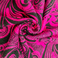 Tela Elástica Estampada de Poliéster y Spandex con Diseño Floral para Ropa de Moda Femenina