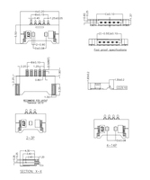 Conector de carcasa de oblea, conector de cable a placa PCB de paso de 1,25mm de ángulo recto de 5 pines