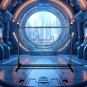 Carnaval personnalisé électrique géant interactif réaction labyrinthe stable main défi croix feu accessoire Buzz divertissement sportif - Product Image 3