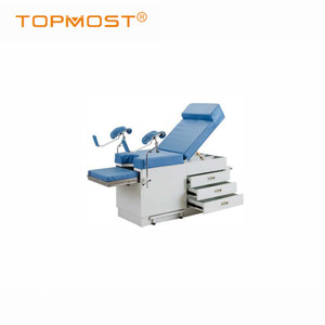 Table d'opération gynécologique en acier inoxydable haut de gamme, manuelle, à manivelle unique, lit d'examen obstétrical - Product Image 3