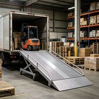 Rampe de chargement mobile personnalisée de 6 à 20 tonnes, rampe mobile pour chariot élévateur, rampe de chargement mobile pour entrepôt
