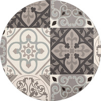 INS Style tapis rond Simple rayé en peluche tapis coussin canapé loisirs chaise chambre bord tapis