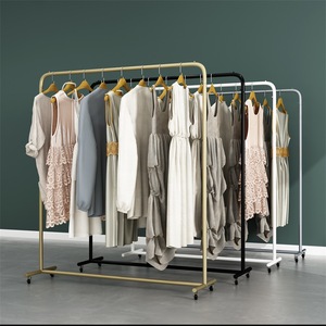 <b>Clothes</b> Rack Stainless Steel Rectangle Standing Type For Coats Living Room Use - Product Image 2
