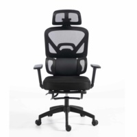 Chaise de bureau ergonomique moderne en maille avec accoudoirs 3D réglables, hauteur réglable, fonction pivotante, soutien lombaire, pour atelier et chambre
