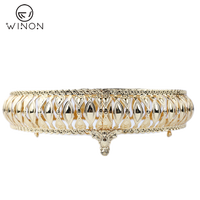 Vaisselle de luxe métal prier plaqué or en alliage de zinc Zamzam eau cadeau ensemble pot tasse ensemble avec plateau 9.5"
