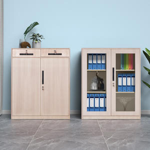 ตู้เก็บเอกสารโลหะแบบพับได้เต็มความสูงทันสมัย พร้อมประตูกระจก สำหรับใช้ในบ้าน สำนักงาน โรงแรม ห้องครัว ห้องนอน โรงพยาบาล และคลังสินค้า - Product Image 4