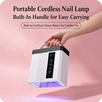 Lampe à ongles UV LED rechargeable pour usage domestique et professionnel, 7800 mAh, séchage rapide, haute puissance, automatique, pour le gel et le vernis à ongles.