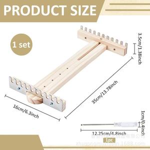 Tissétoile en bois DIY pour tapisserie, cadre de tissage, support pour écharpes, fils, tricot et perles, en bois massif, outil artisanal fait main, style moderne et simple - Product Image 4