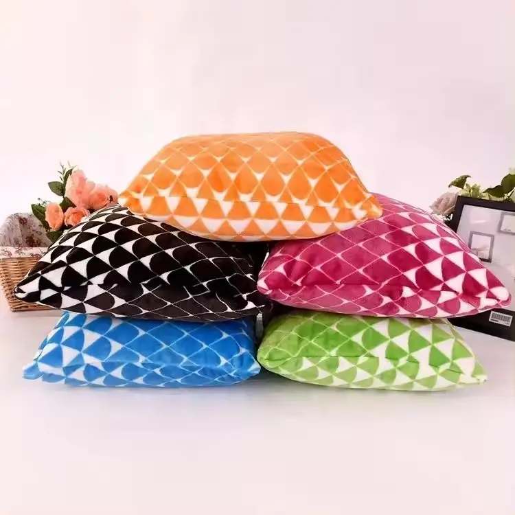 Akzeptieren Sie benutzerdefinierte 45 × 45 cm bequeme quadratische farbe kissenbezug günstige bedruckte kissen für sofa