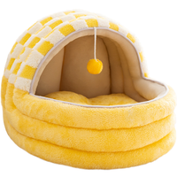 Lit en peluche long super doux pour animaux de compagnie, chenil de luxe lavable pour chiens et chats, lit chenil pour sommeil profond