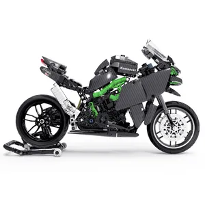 Hot Verkoop 1:12 Schaal H2r Motorfiets Technic Bouwsteen Speelgoed Voor Kinderen Cadeau