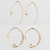 Haute qualité V forme amérique 14K or rempli bijoux accessoires boucle d'oreille crochets