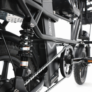 Bici Elettrica Coreana da Città MOTOVELO Lesin 14 Pollici 48V500W 10Ah in Acciaio per Spostamenti Urbani con Seggiolino per Bambino e Doppia Luce LED, Senza Dazi Antidumping - Product Image 6