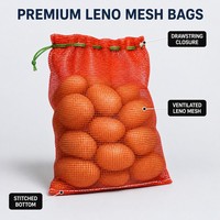 PP Mesh tas met trekkoord, voor uien, aardappelen, groenten, geventileerd, voor brandhout, op maat gemaakte kleur, groothandel