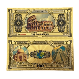 2026 7 Tipi di Banconote delle Sette Meraviglie del <span class=keywords><strong>Mondo</strong></span>, Banconote Culturali in Oro 24K per Collezione - Product Image 2