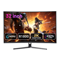 Monitor Gaming OEM ODM de 32 Pulgadas Curvo LED 2K QHD 240Hz 165Hz 1ms 1.07 Mil Millones de Colores Panel VA HDR400 100% SRGB con Baja Luz Azul