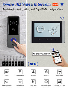 Videoportero con Pantalla Táctil IPS de 7 Pulgadas XSL, <span class=keywords><strong>Intercomunicador</strong></span>, <span class=keywords><strong>Mejor</strong></span> Precio con Resolución 1080P, WiFi, Aplicación Tuya, Tarjeta IC, Impermeable - Product Image 4