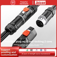 Connecteur d'alimentation haute performance MJ32 en laiton/alliage de zinc plaqué argent 2P 120A mâle/femelle pour applications robotiques et médicales