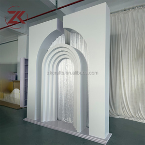 Support à <span class=keywords><strong>champagne</strong></span> mural en acrylique blanc miroir de haute qualité ZKAI pour décoration de mariage - Product Image 6