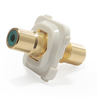 Connecteur Keystone femelle-femelle Clipsal C Type RCA plaqué or en cuivre avec garantie d'un an