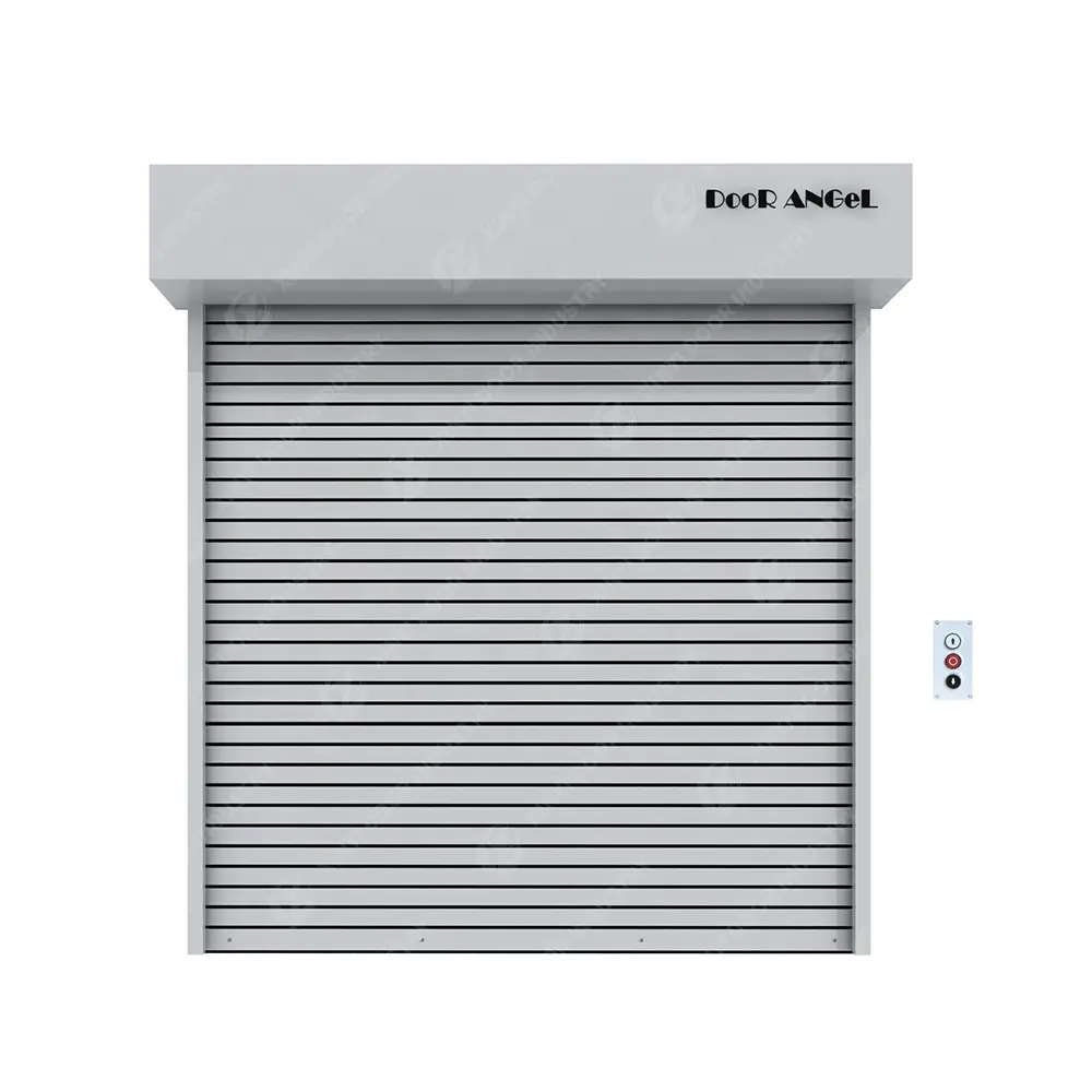 Stainless Galvanized Steel Windproof European Style Villa Automatic Motor Shutter Garage Supermarket Mall Rolling Up Door