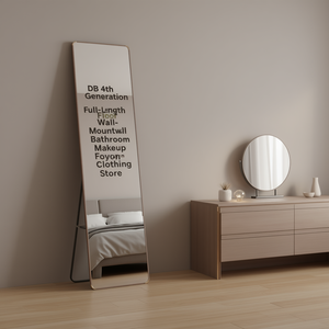 Espejo de pie de cuarta generación Db con marco metálico de diseño moderno para baño, dormitorio, vestíbulo, tienda de ropa - Product Image 2