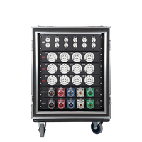 Équipement de distribution d'alimentation personnalisé avec 6 sorties Edison 110V + 12 sorties L14-30 220V, prise Camlock pour l'entrée et la sortie