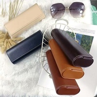Étui à lunettes de soleil rectangulaire en gros, étui à lunettes de lecture, étui rigide en cuir PU, boîte d'emballage pour lunettes avec logo personnalisé