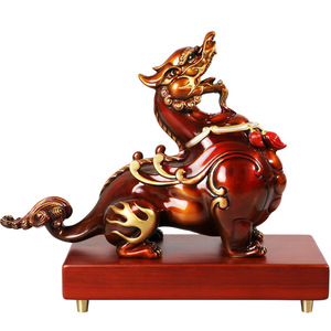 Bronze "Emperor" Auspicious Fox figurine, decorative wine cabinet for <b>office</b> entrance, <b>office</b> <b>decoration</b>, gift for moving house. - Product Image 1