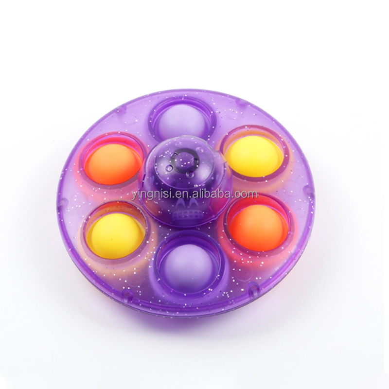 UFO Flying Saucer Pop Spinning Spinner Top Fidget Toy
