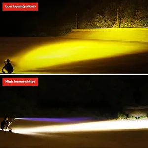 Universele <span class=keywords><strong>H4</strong></span> LED motorfiets koplamp BA20D H6 Moto LED lamp motorfiets koplamp wit geel COB grootlicht dimlicht DC AC 12-80V - Product Image 6