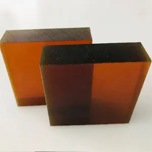 Papan Ultem lembar Pei ukuran kustom tinggi papan Ultem Amber tembus cahaya/lembar/batang