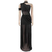 ZHEZHE Mode Été 2026 Vêtements Femme Fournisseur Streetwear Ensemble 2 Pièces : Top Bustier Sans Manches et Robe Transparente en Maille